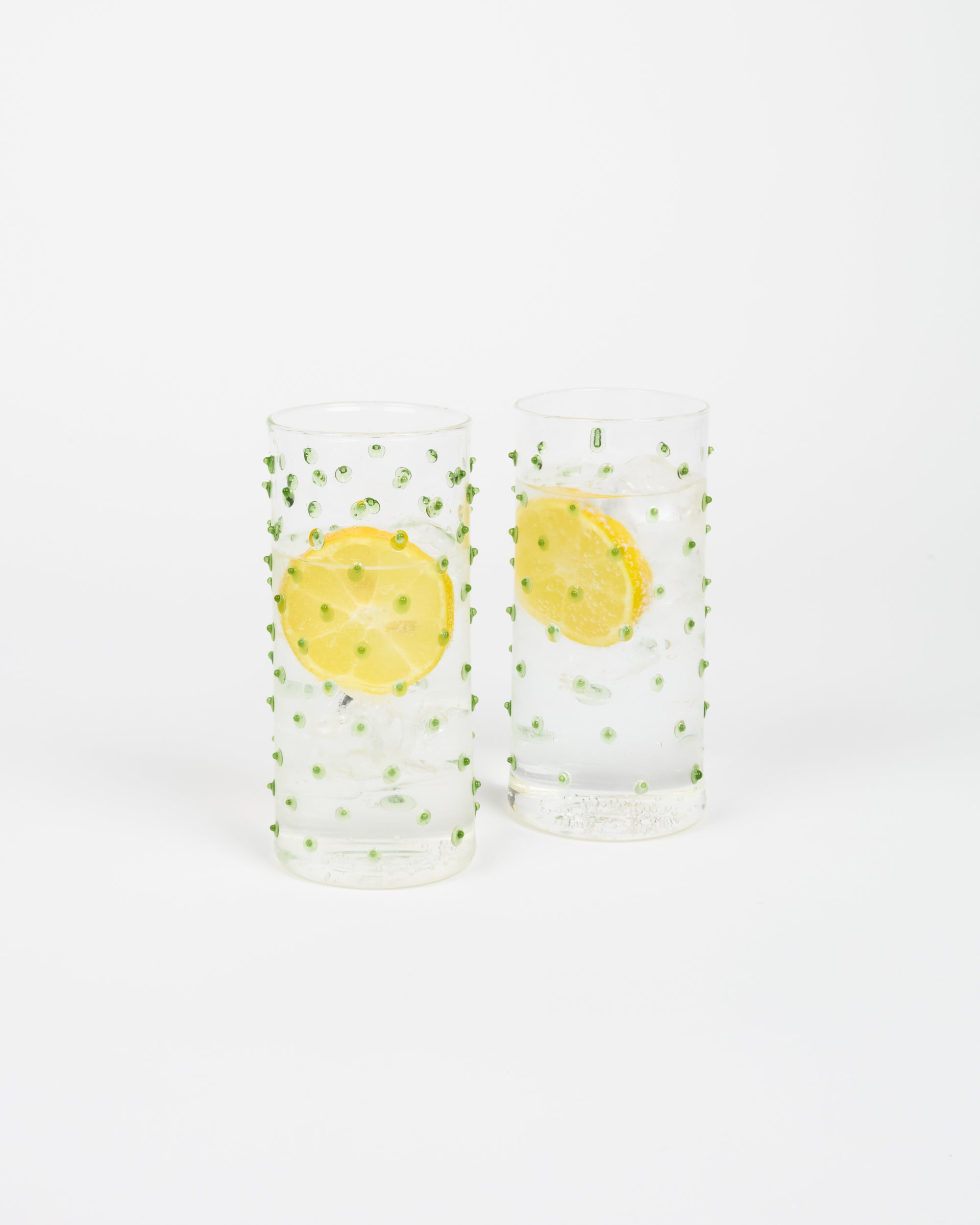 Green Dot Glasses - Set of 2