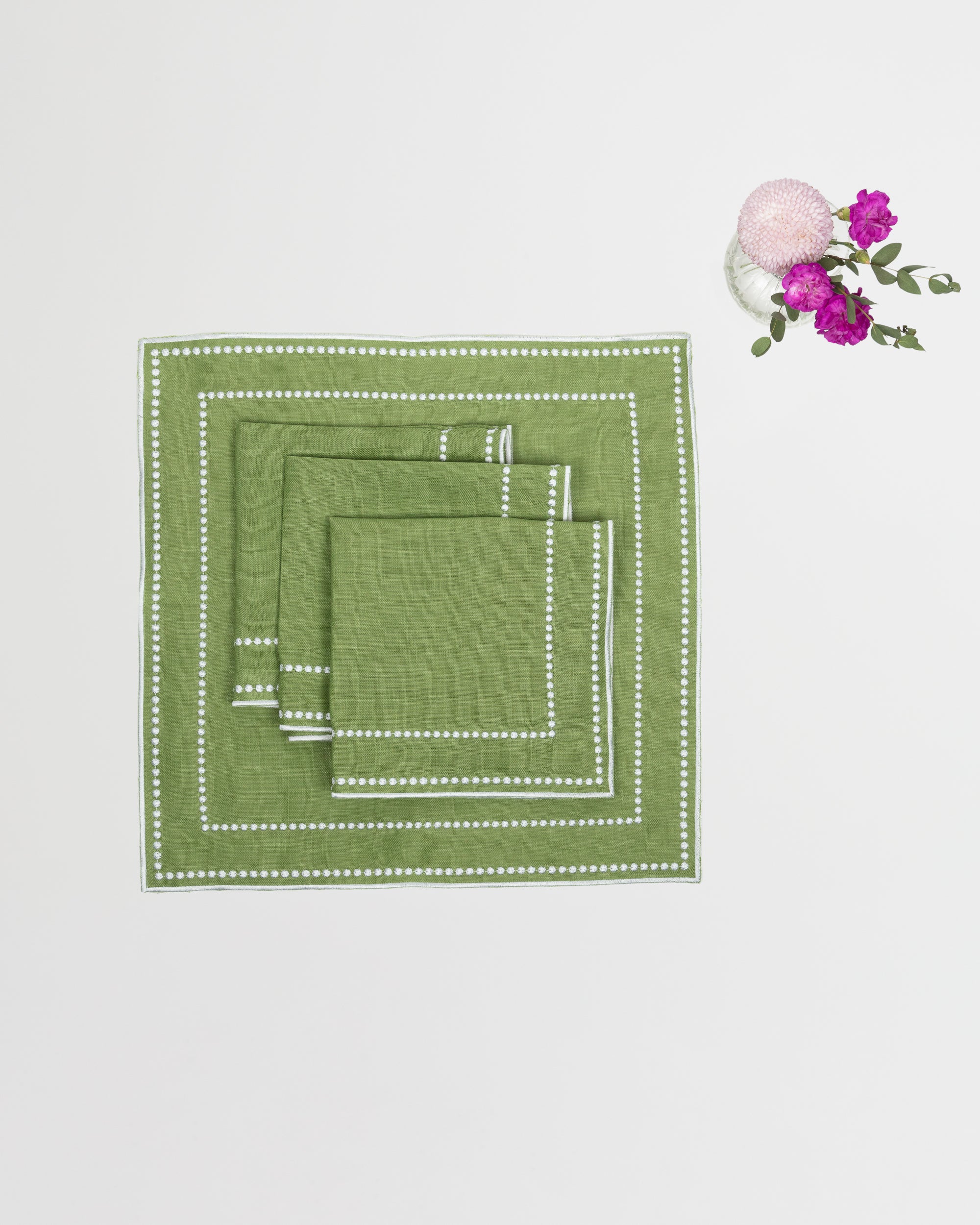 Sage Green Linen Napkins - Set of 4