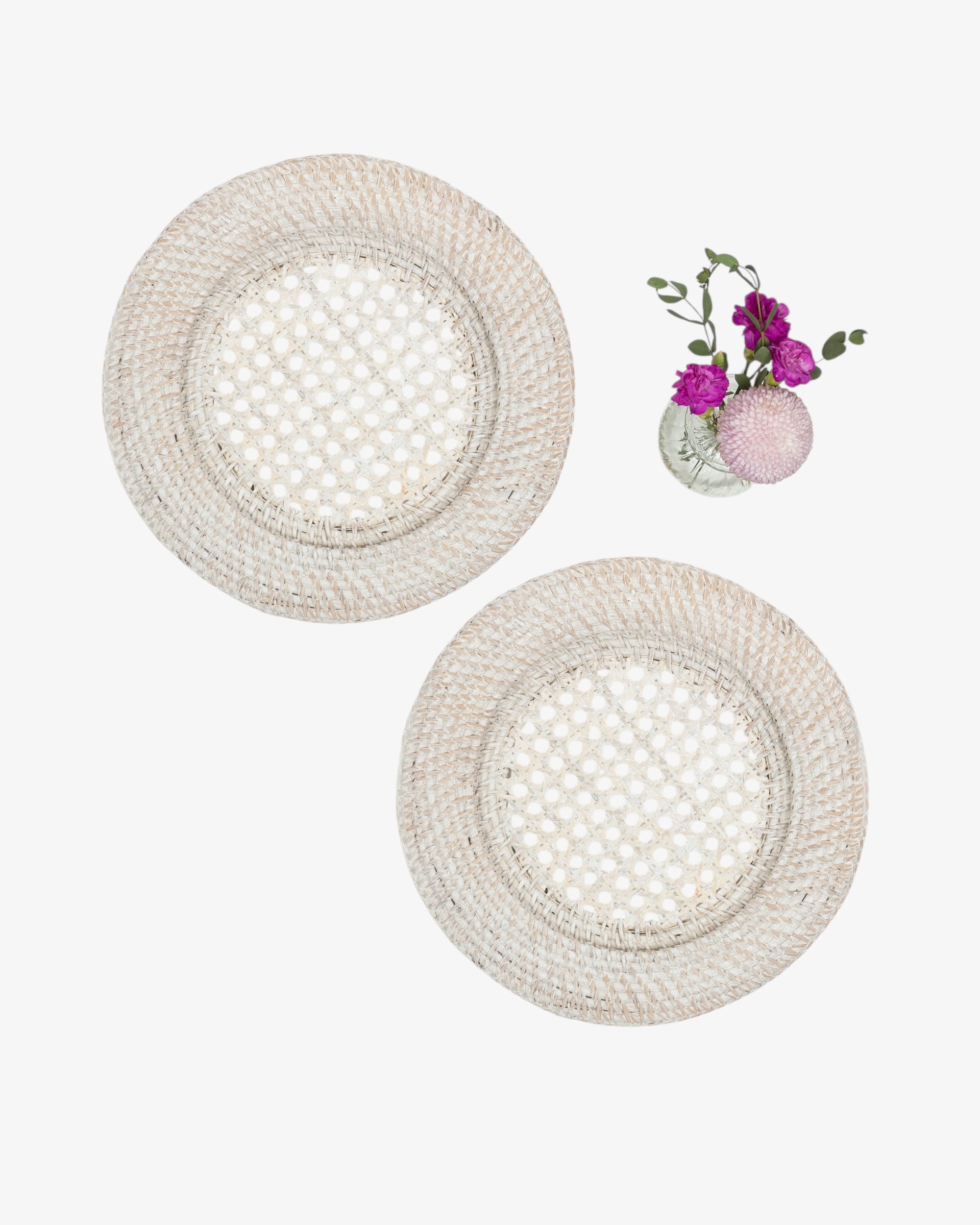 Natural Rattan Charger Placemats - Set of 2