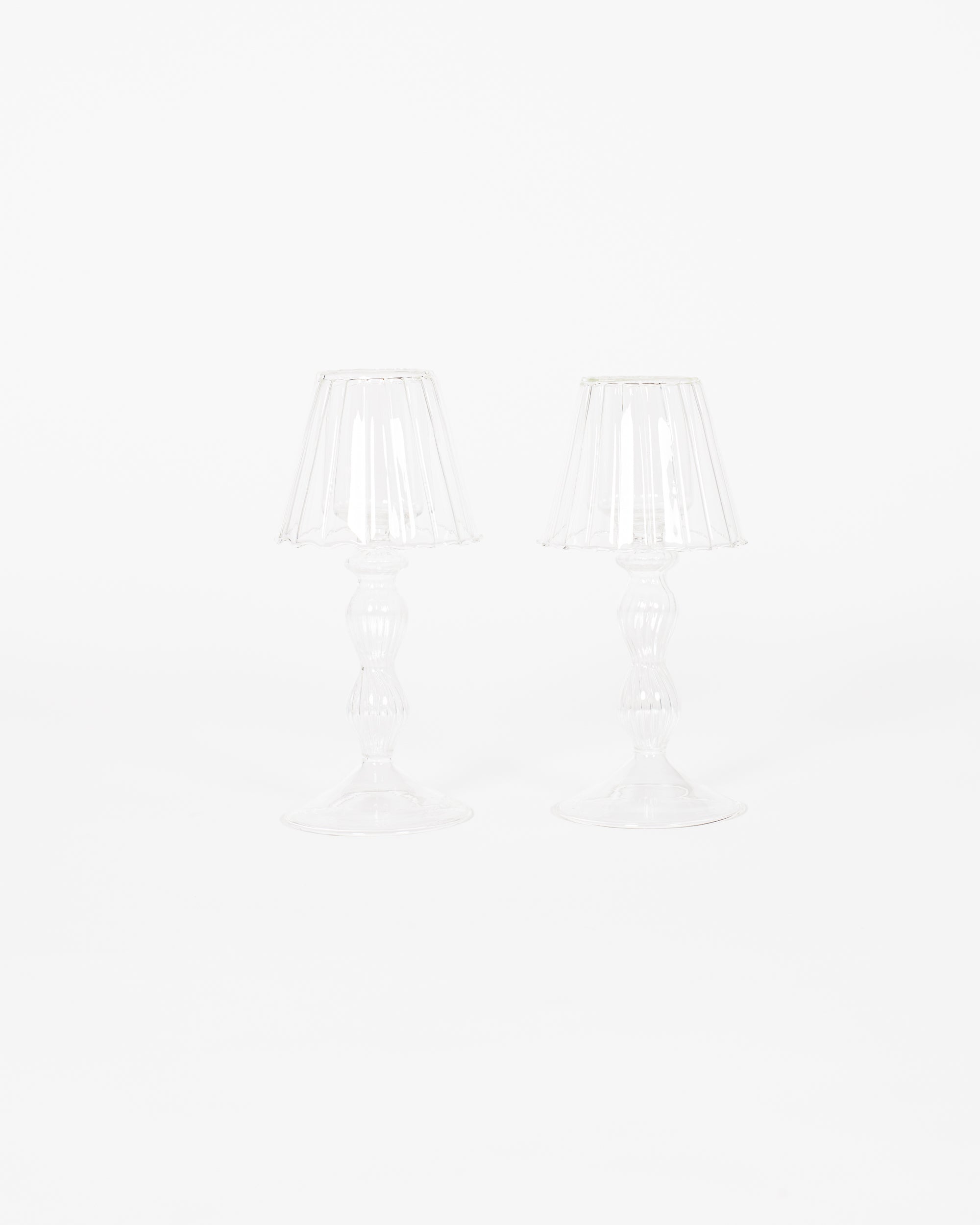 Glass Lantern Tea Light Holder - Set of 2
