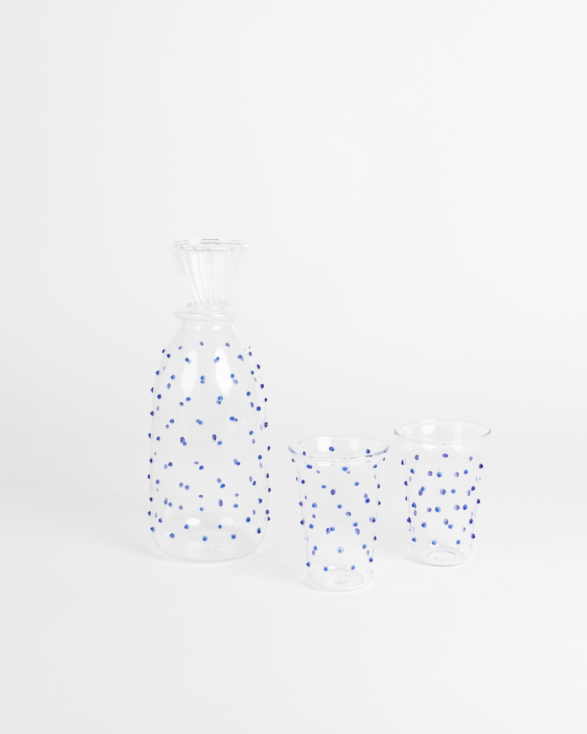 Blue Dotty Glasses - Set of 2