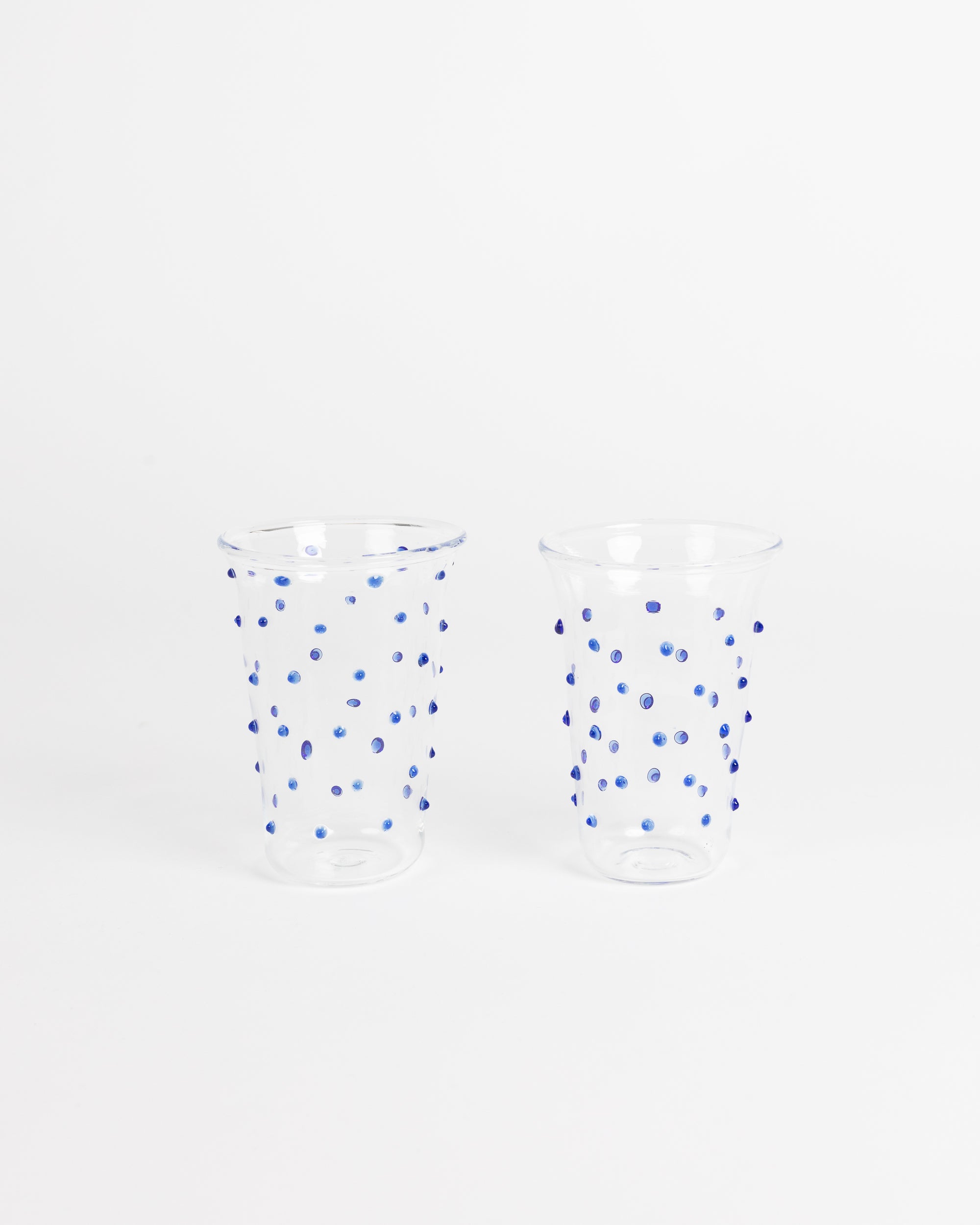 Blue Pom Pom Glasses - Set of 2