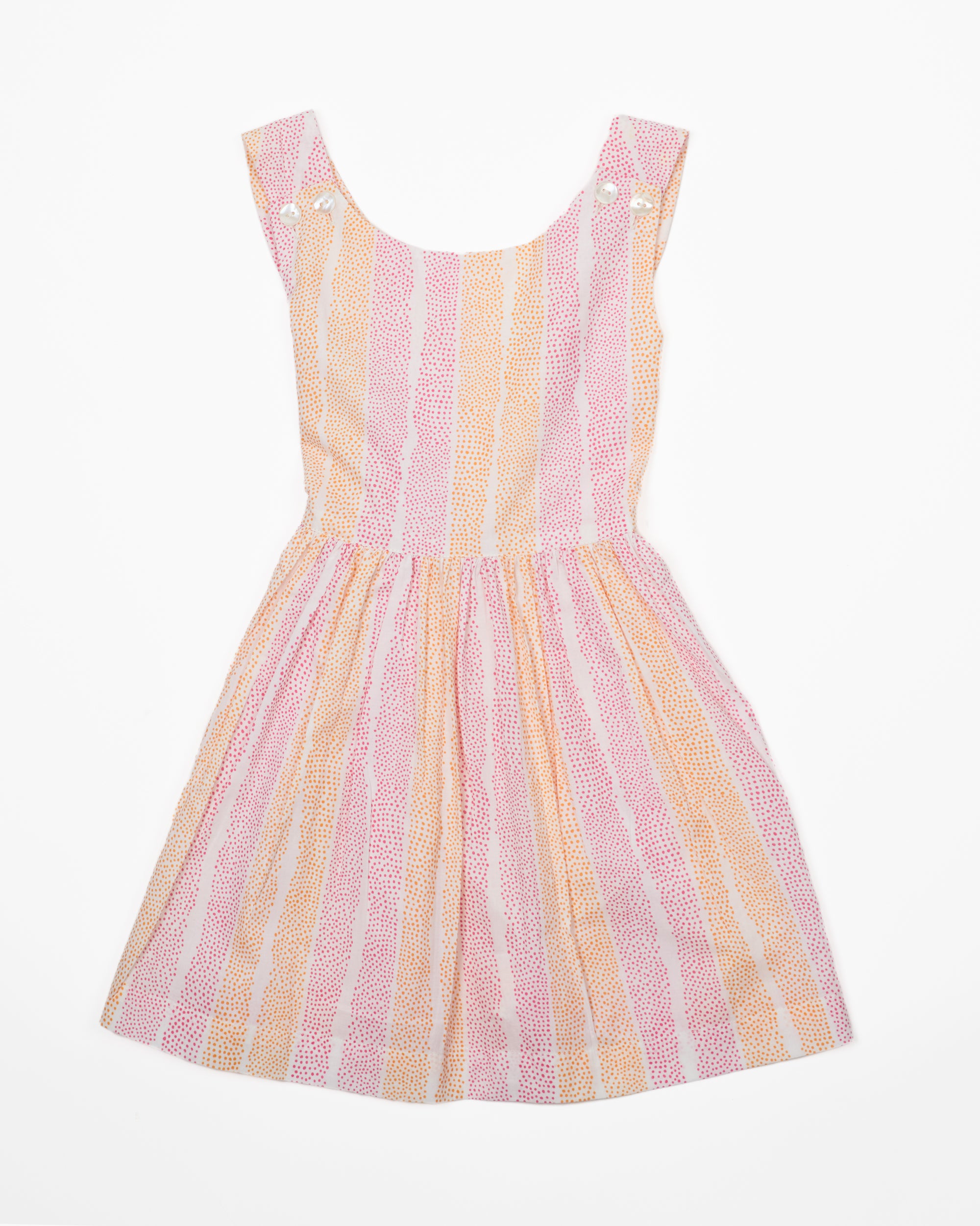 Girls Racer Back Dress Speckled Neon Print