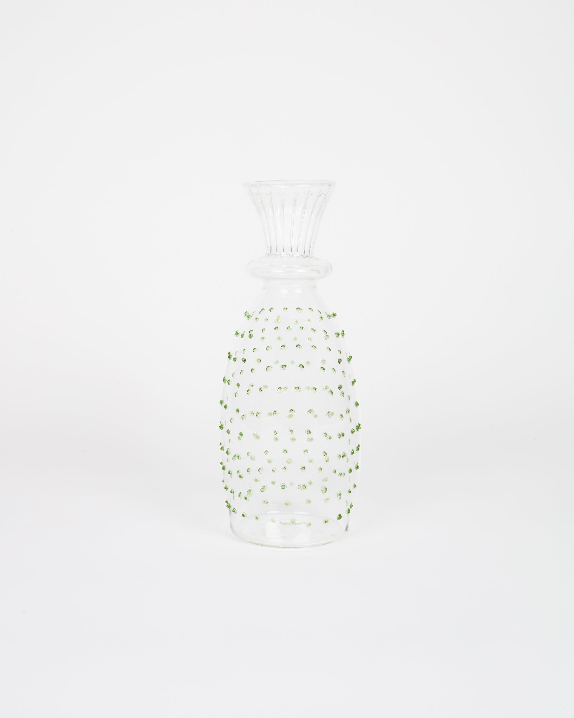 Green Dot Glass Carafe