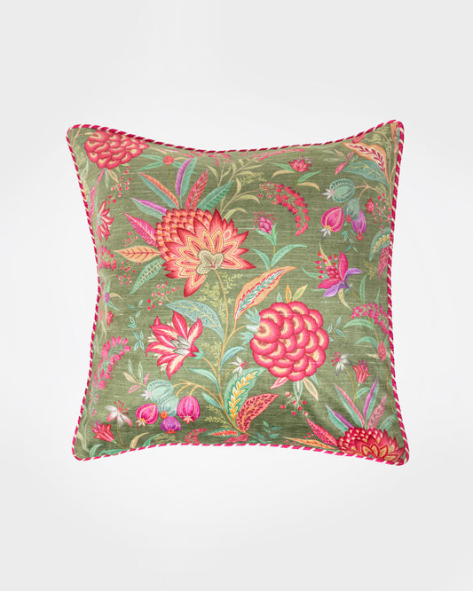 Wild Flower Cushions Cover in Sage Green