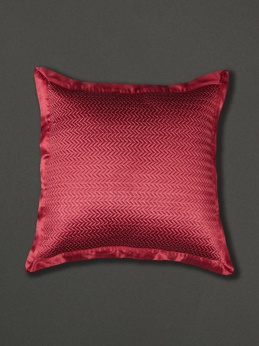 Embroidered Cotton Voile Cushion in Pink