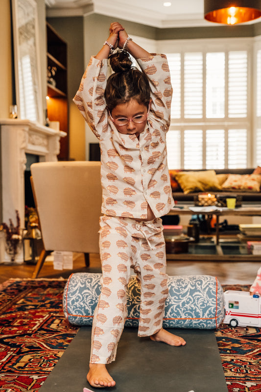 Kids Cotton Pyjamas in Sheep Print